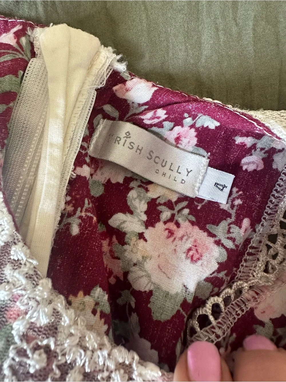 Trish Scully Burgundy Floral Delphine Dress